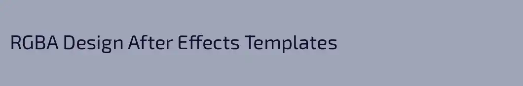 RGBA Design After Effects Templates